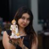Hanuman Ji Marble Dust Murti Idol, Poly Marble Sitting Bajrang Bali for Pooja Temple Home Decoration Item Positive Envirement - Image 5
